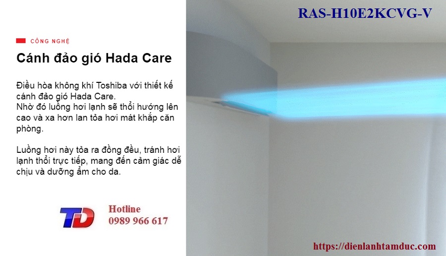 Máy lạnh Toshiba Inverter 1.0 HP RAS-H10E2KCVG-V