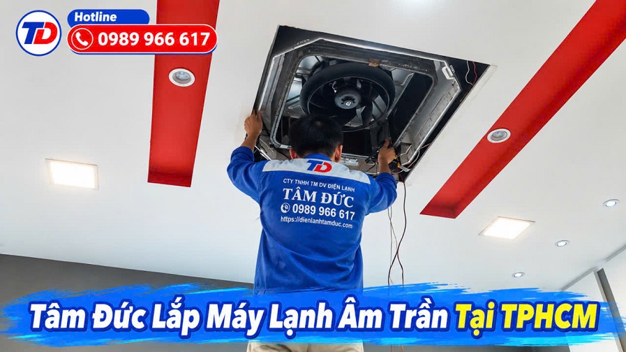 Tâm Đức lắp máy lạnh âm trần tại phường Thới An