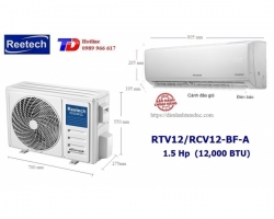 Máy lạnh Reetech Inverter 1.5 Hp RTV12/RCV12