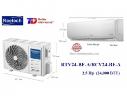 Máy lạnh Reetech Inverter 2.5 Hp RTV24/RCV24-BF-A