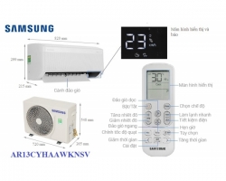Máy lạnh Samsung Inverter cao cấp 1.5 Hp AR13CYHAAWKNSV