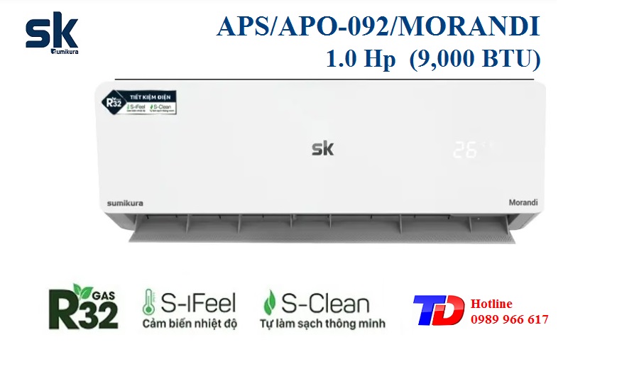 Máy lạnh Sumikura 1.0 Hp APS/APO-092/Morandi