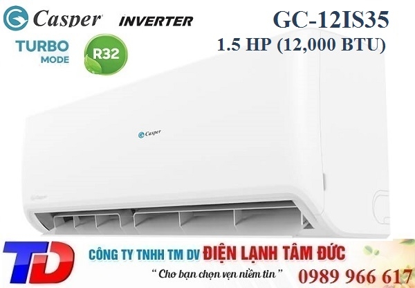 Máy lạnh CASPER Inverter 1.5 HP GC-12IS35