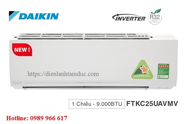 Máy lạnh Daikin Inverter 1.0 HP FTKC25UAVMV