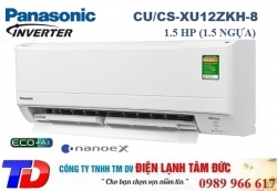 Máy lạnh Panasonic Inverter cao cấp 1.5 HP CU/CS-XU12ZKH-8