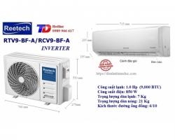 Máy lạnh Reetech Inverter 1.0 Hp RTV9/RCV9